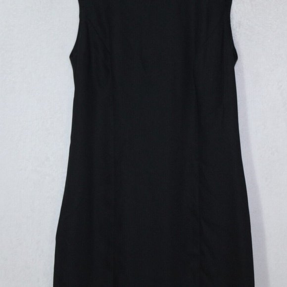 Vintage 90s Petite Sophisticate black sheath mini dress - Picture 4 of 11